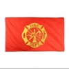 Red - Public Safety FIRE DEPT Flag with Emblem 3' x 5'