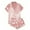 Pink, variant on WREESH Womens Satin Pajama Set Casual Home Button Pajama Two Piece Sets Blue