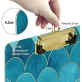 thumbnail image 4 of FMSHPON Stylish Blue Mermaid Scales Pattern Clipboard Hardboard Wood Nursing Clip Board and Pull for Standard A4 Letter 13x9 inches, 4 of 5