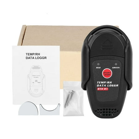 Digital Temp  Humidity Data Logger, USB Download, 16384 Readings, Alarm  PDF Export, Ideal For Warehouses