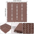 thumbnail image 6 of iRerts Plastic Interlocking Deck Tiles, 44 Pack Outdoor Flooring Tiles 12" x 12", All Weather Use, Patio Floor Decking Tiles for Porch Poolside Balcony Backyard, Brown, 6 of 8