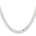 thumbnail image 2 of Auriga Fine Jewelry 925 Sterling Silver Rhodium-plated 6 mm Curb Chain Necklace for Women 20", 2 of 6