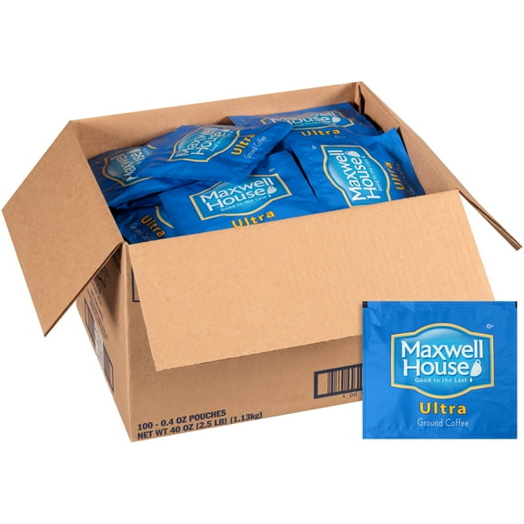 Maxwell House Ultra Roast Ground Coffee, 100 Ct Casepack