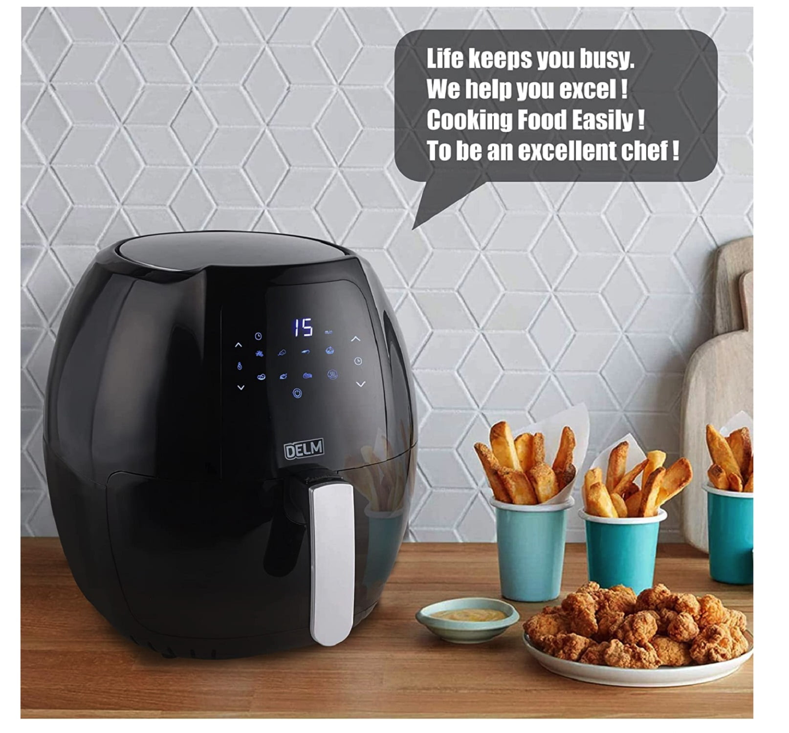  Air Fryer XL 8Qt, Dreamiracle Digital Airfryer 8 quart, 1750W  Smart Air Fryer with 10 Presets One Touch LED Screen, Nonstick Detachable  Basket, Preheat, Auto Shut Off, Rapid Frying : Home