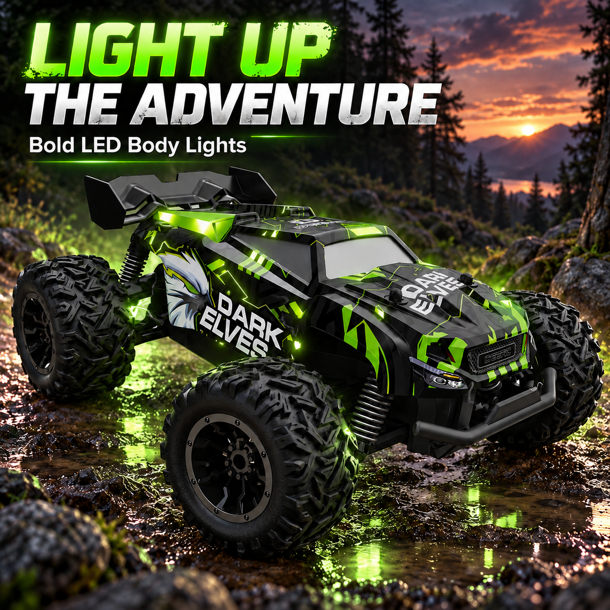 Wefone Lightning Hawk Glow RC Monster Truck photo 2