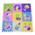 thumbnail image 2 of 9Pcs 30*30cm Soft EVA Foam Baby Play Puzzle Mats with Fences Colorful Educational Kids Playing, 2 of 8