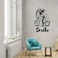 thumbnail image 2 of Smile - Life Reminder Elephant Cycling Circus Elephant Silhouette Beautiful Design Vinyl Wall Art Wall Sticker Wall Decal Home Kids Room Study Room Boys Girls Wall Decor Design Size (10x8 inch), 2 of 3