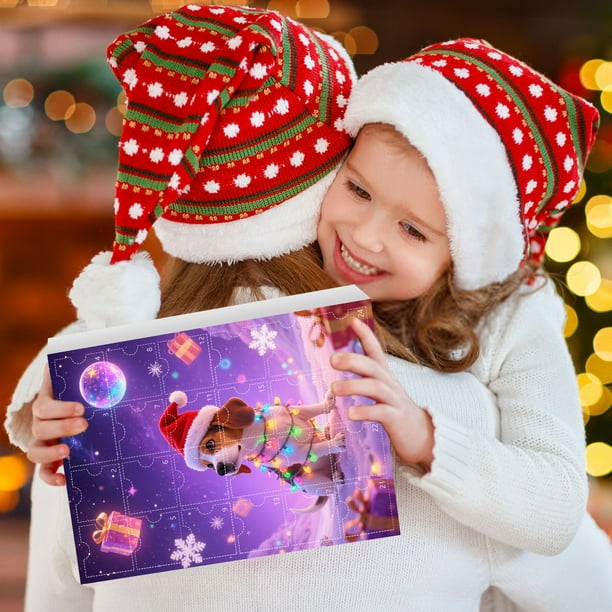 Decoraciones navideñas, calendario de cuenta regresiva navideña con 24 regalos sorpresa, incluyendo adorables muñecos de bebé en 2D y un impresionante colgante navideño del calendario de cuenta regres