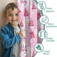 thumbnail image 3 of Blackout Kids Curtains,Pink Christmas Tree Pattern Childrens Insulated Curtains Set Of 2,Bedroom Essentials,Toddler Room Decor 42"x54", 3 of 5