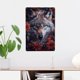 thumbnail image 2 of Letreros metálicos de lobo entre flores, decoración de pared de hojalata de 8 x 12 pulgadas, 2 of 8