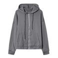 thumbnail image 6 of Women Zip Up Hoodie Long Sleeve Lightweight Sweatshirt Fall 2025 Loose Fit Y2K Casual Workout Jacket with Pockets, 6 of 6