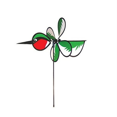 In the Breeze 2811 — Baby Hummingbird Garden Spinner — Colorful and Fun Bird Wind Spinner for Yards and Gardens
