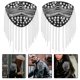 thumbnail image 2 of 1 par de borla remache hombro hombro hombre fresco disfraz marca hombro moda remache hombro placa plata, 2 of 7