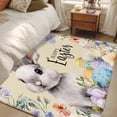 thumbnail image 4 of Happy Easter Area Rugs 4'x6', Washable Small Throw Rugs for Office Bathroom, Spring Grey Bunny Colorful Eggs Flower Brown Indoor Outdoor Rug Non-Slip Low Pile Carpet Runner Reversible Floor Mats, 4 of 8