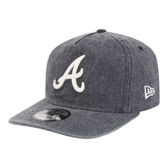Men's New Era Navy Heather Atlanta Braves Denim Classic 19TWENTY Adjustable Hat