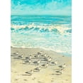 thumbnail image 2 of Meneely, Dan 11x14 White Modern Wood Framed Museum Art Print Titled - Sandpiper Beach Party, 2 of 4