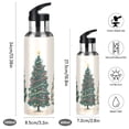 thumbnail image 2 of Yayeee 33oz Insulated Water Bottle Double Wall Stainless Steel with Flip Straw Lid, Hand Drawn Christmas, 2 of 7