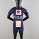 thumbnail image 2 of 22/23 PSG Camiseta De Fútbol En Casa Kit Para Niños Messi Neymar JR Azulpangjing, 2 of 3