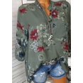 thumbnail image 1 of Popular mujer top moda cuello en V estampado pullable camisa de manga larga Eccomum Verde 5XL, 1 of 5