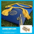 thumbnail image 4 of Shisuyan 100pcs Leather Rope Clips Metal Fastener Cylindrical Opening Crimps for Tassel, 4 of 8