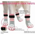 thumbnail image 2 of PUPTECK Anti Slip Dog Socks 2 Pairs with Double Grippers for Hardwood Floors, Shoes for Hot/Cold Pavement, Boots & Paws Protectors to Prevent Licking, Traction Booties for Senior Small Large Dogs, 2 of 10