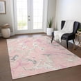 thumbnail image 2 of Addison Rugs Machine Washable Indoor/ Outdoor Modern Wave Chantille Rug Pink - 8' x 10', 2 of 5
