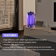 Electric Fly Bug Zapper Mosquito Insect Killer LED Light Trap Pest Control Lamp Black