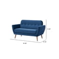 thumbnail image 3 of A&D Home Oakland Loveseat, Velvet Blue, 3 of 10