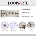 thumbnail image 3 of HFDF Quotes Wall Decor Enjoy the Little Thgs Sign Family Wall Signs Canvas Prts Rustic Wooden Wall Art Wood Pictures for Livg Room Bedroom Office Home Decor, 18x12inch Framed, 3 of 6