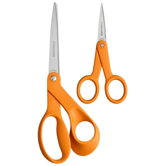Fiskars Crafting Scissors 2-Piece Set: 8-inch and 5-inch Microtip Scissors