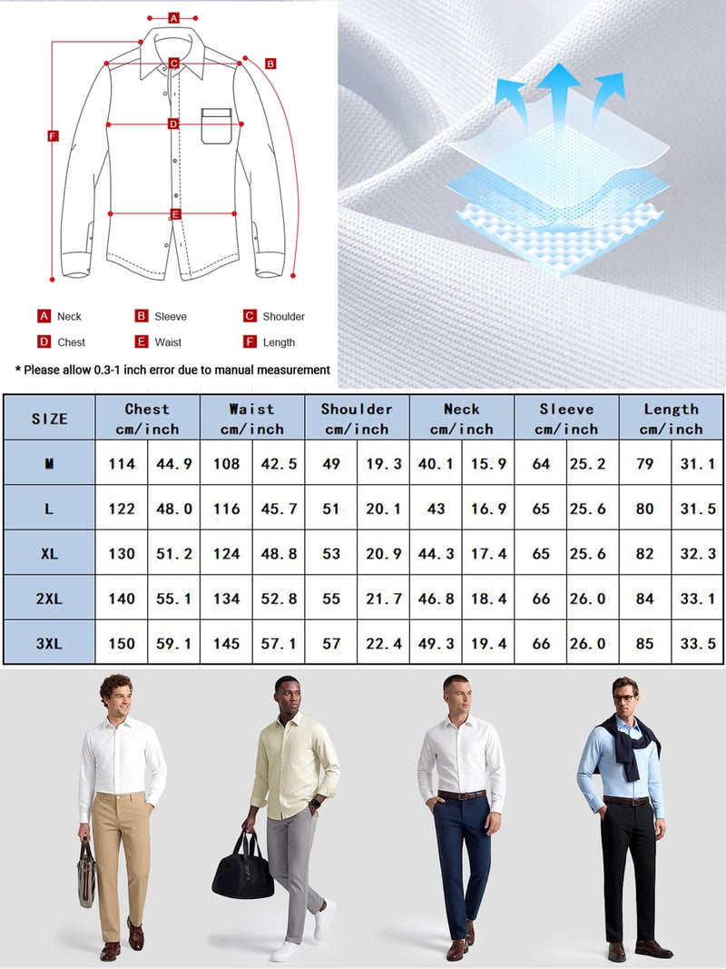 Sumtumn Mens Formal Dress Shirt Long Sleeve Button Down Shirts Solid Business Wedding Regular Fit Shirt XL, Men's, Green