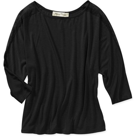 Alexis Taylor Women's Lace Shoulder Tee
