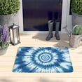 thumbnail image 2 of Blue Tie Dye Mandala Pattern Flannel Non Slip Door Rugs,Washable Door Mats Indoor,Decorative Door Mats,Dirt-Resistant and Absorbent Doormat for Entrance,Bedroom,Kitchen,Bathroom,23.5x16in(60x40cm), 2 of 5