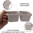 thumbnail image 3 of Desk Drawer Organizer Set - 3 Different Size Drawer Tray Dividers - Versatile Plastic Storage Bins - Brown Color, 3 of 4