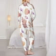 thumbnail image 3 of Pajama Sets for Women 2 Pcs, Conch Shell No.J911 Button Down Long Sleeve Sleepwear Lounge PJ Sets, 3 of 6
