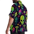 thumbnail image 3 of Alien Men's Short Sleeve Button Down Casual Poplin Shirts for Summer Beach, Printed Design - Unisex, 3 of 6