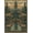 Taupe Teal Golden, Pattern 4, variant on ODIKA Rustic Cabin Wildlife Scene With Moose And Cloud Motif Vintage Flowing Dynamic for Entryway, Kitchen, Mudroom, Stain Resistant Flatwoven