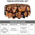 thumbnail image 4 of Halloween Day Of The Dead Sugar Skull Pumpkin Flower Colorful Waterproof Picnic Patio Party Round Table Cloth Cover Decorations Fabric 60 Inch Circular Tablecloth Home Dining Room Kitchen Decor, 4 of 6