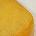 thumbnail image 6 of Square Shaped Goat Leather Handmade Eco-Friendly Mustard Pouf - Square Shape Pouf, 14" x 14"x 14", Plain Solid Pouf, Goat Leather Pouf, Recycled Foam with Fibre Fill Stuffed Pouf, Leather Seating Pouf, 6 of 7