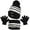 Black, variant on Childrens Winter Hats Gloves Scarf Set, Knitted Lined Beanie Hat Neck Warmer Mittens Set for Boys and Girls