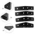 thumbnail image 6 of Ana 4PCS/set Heavy Iron Angle Corner Brackets Protector Right Angle Corner Stand For Furniture Wood Connection Support Black/White Home Decor, 6 of 10