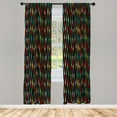 thumbnail image 3 of Ambesonne Colorful Curtains, Halftone Pattern Motif, Pair of 28"x84", Multicolor, 3 of 5