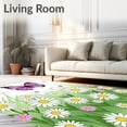 thumbnail image 2 of ODIKA 6'x9' Machine Washable Non-Slip Area Rug, Enchanting Dancing Among Wildflower Meadow High Traffic Rug, Green, 727894, 2 of 7