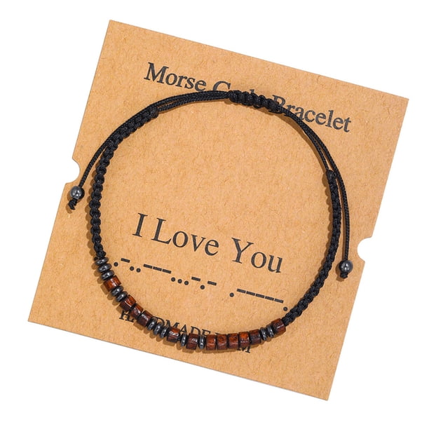 Fiudx Ofertas relámpago del día Pulseras inspiradoras en mensaje, joyas divertidas en cuentas de madera para regalos de cumpleaños