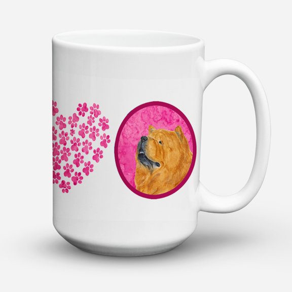 Pink Chow Chow Coffee Mug 15 oz