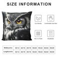 thumbnail image 5 of Patifu Owl Wild Animal Throw Pillow Covers  Black and White Owl Pillow Covers, Bird Animal Print Cushion Covers Bedroom Decor, Safari Animal Decorative Square Pillow Cases 12x12in, 5 of 5