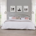 thumbnail image 2 of Bowery Hill Traditional Metal King Headboard with Arched Scroll in White, 2 of 4