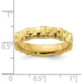 thumbnail image 4 of Solid Sterling Silver Stackable Expressions Gold-plated Ring - Ring Size 9.0-4.0gm, 4 of 7