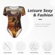 thumbnail image 4 of Balery Western Desert Cowboy Cloud Body de cuello redondo de manga corta para mujer Tops de manga corta Tops básicos-Large, 4 of 7