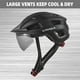 thumbnail image 5 of Casco de seguridad Casco de bicicleta con parabrisas y visera solar, luz trasera recargable, casco de bicicleta ajustable para seguridad y protección, 5 of 8